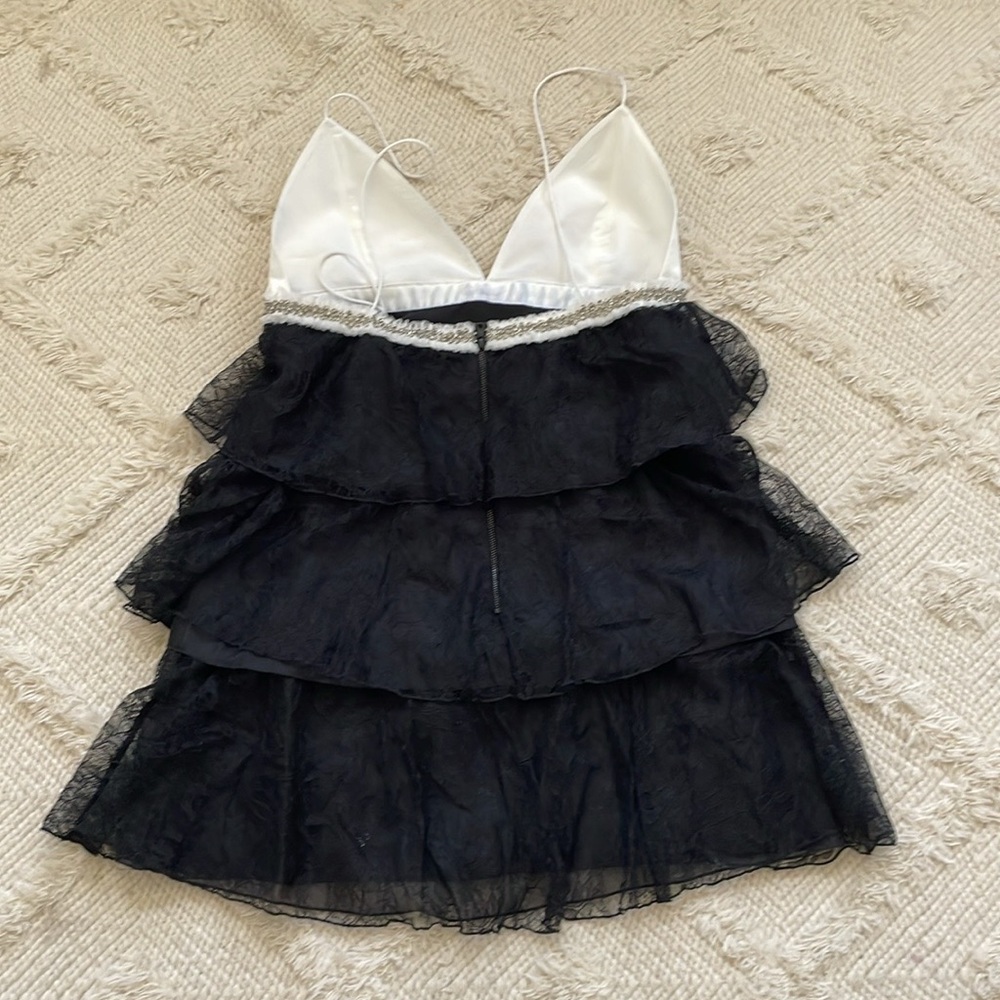 New Alice + Olivia Cairo Embellished Bow Mini Dress - Picture 7 of 9